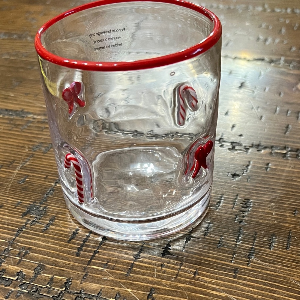 Festive Glass with Red Accents